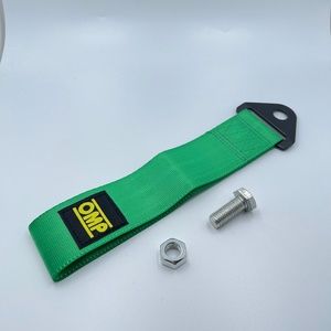 OMP Tow Strap GREEN car tow strap high density nylon Jdm racing NEW